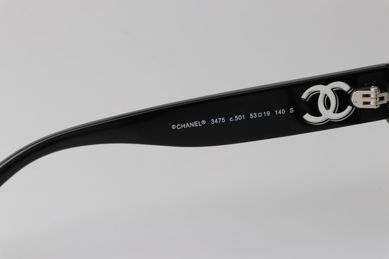 CH3475 Eyeglasses Black White