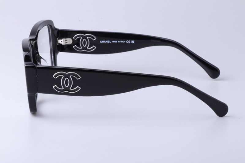 CH3481 Eyeglasses Black Silver