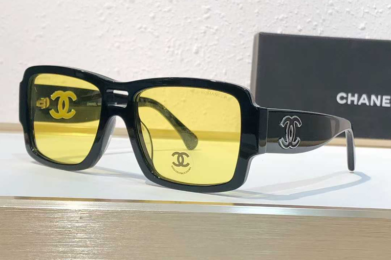 CH3481 Sunglasses Black Yellow