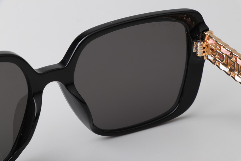 CH3486 Sunglasses Black Gray