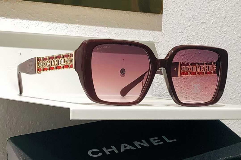 CH3486 Sunglasses Red Gradient Pink