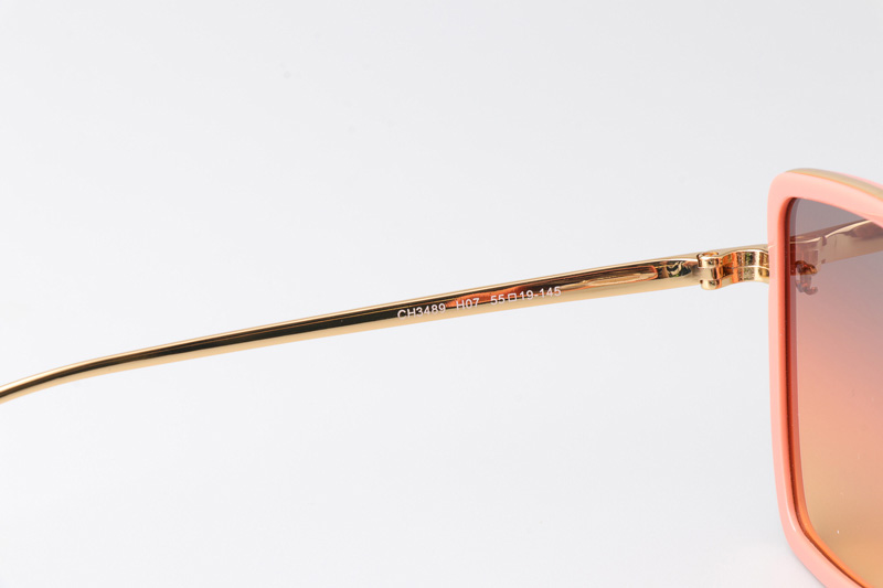 CH3489 Sunglasses Pink Gold Gradient Pink