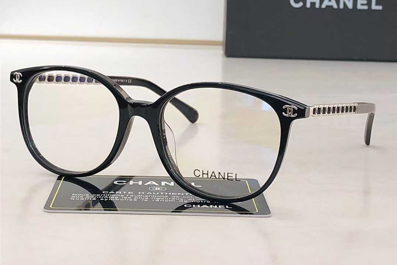 CH3495 Eyeglasses Black Silver