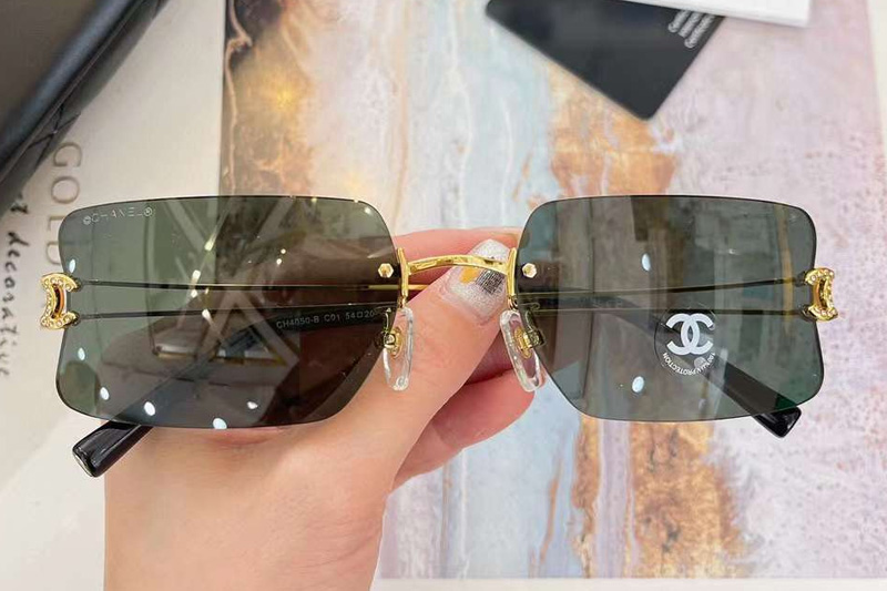 CH4050B Sunglasses Gold Green