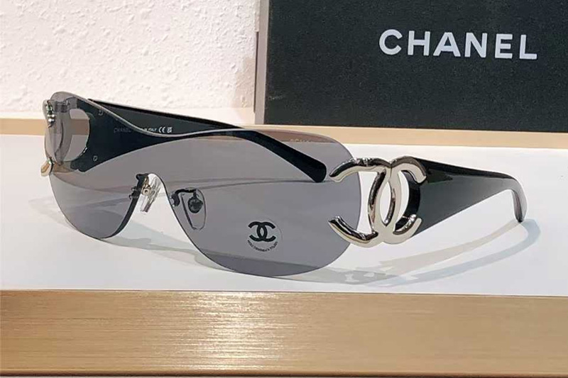 CH4125 Sunglasses Black Silver Gray
