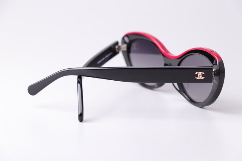 CH5416 Sunglasses Black Red Gradient Gray