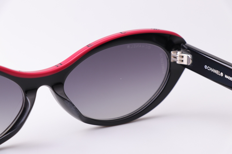 CH5416 Sunglasses Black Red Gradient Gray