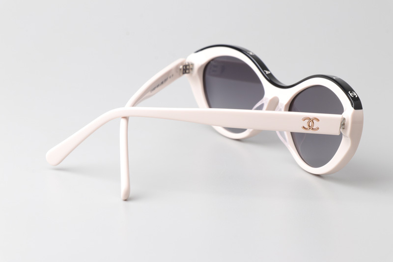 CH5416 Sunglasses White Black Gradient Gray