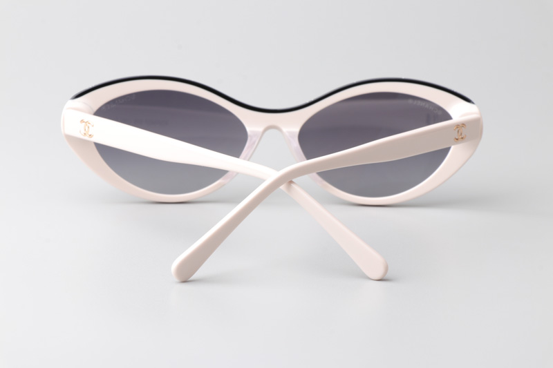 CH5416 Sunglasses White Black Gradient Gray