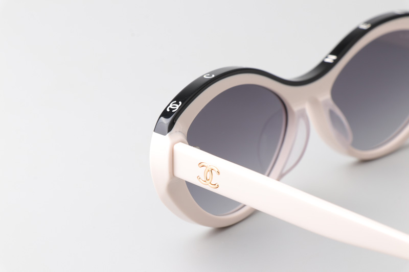 CH5416 Sunglasses White Black Gradient Gray