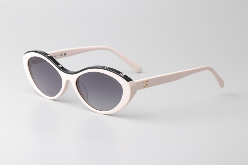 CH5416 Sunglasses White Black Gradient Gray