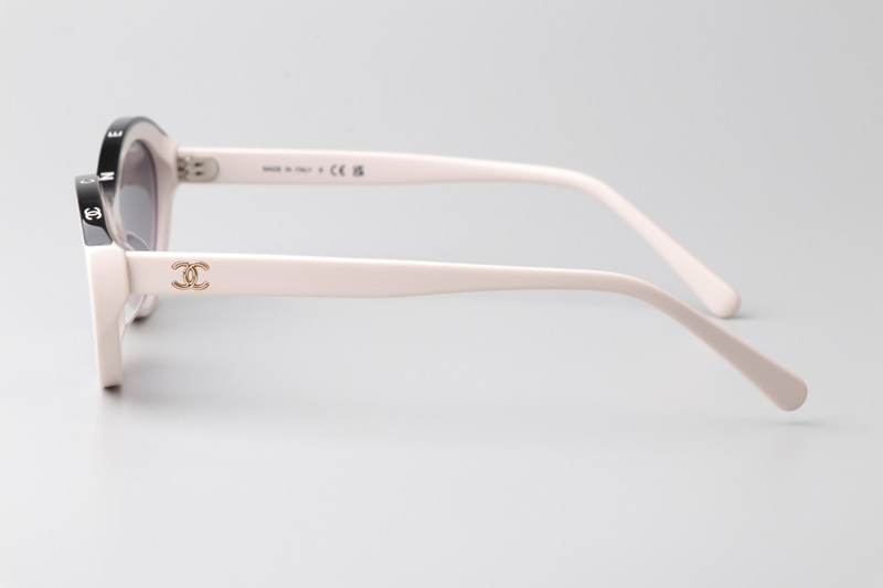 CH5416 Sunglasses White Black Gradient Gray