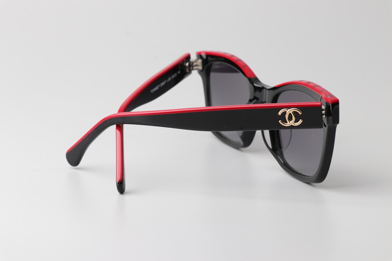 CH5417 Sunglasses Black Red Gradient Gray