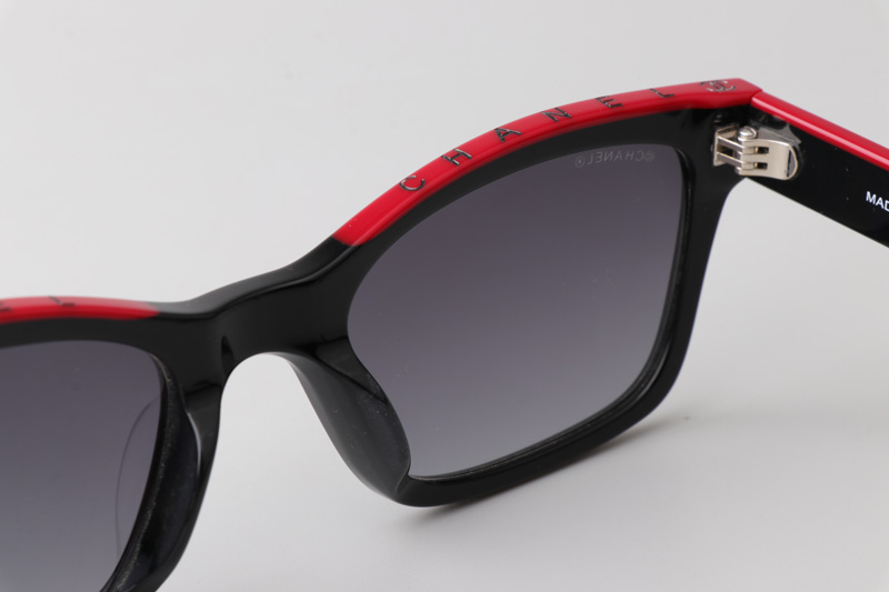 CH5417 Sunglasses Black Red Gradient Gray