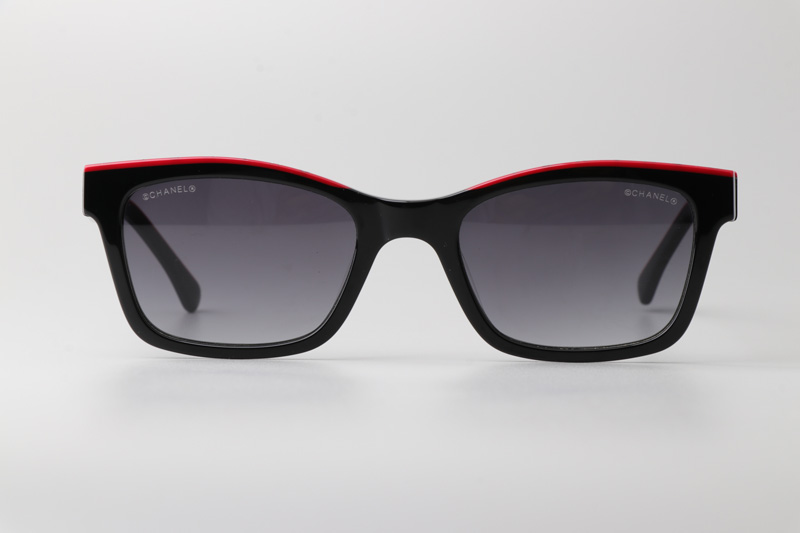 CH5417 Sunglasses Black Red Gradient Gray