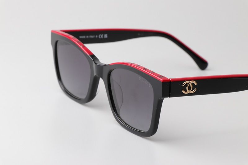 CH5417 Sunglasses Black Red Gradient Gray