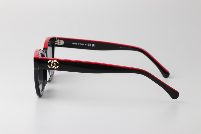 CH5417 Sunglasses Black Red Gradient Gray