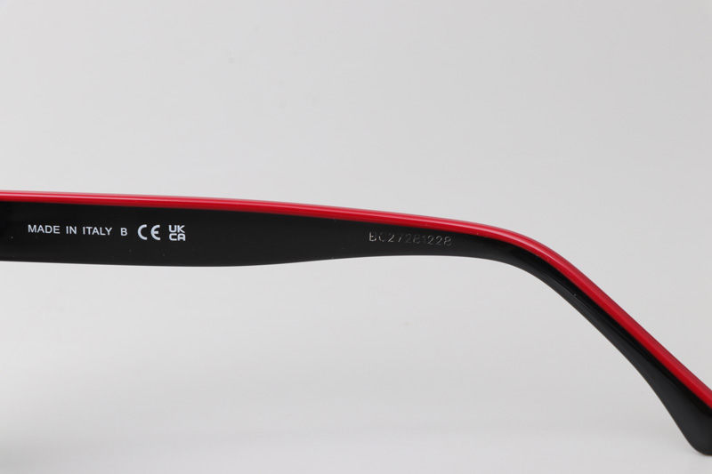 CH5417 Sunglasses Black Red Gradient Gray