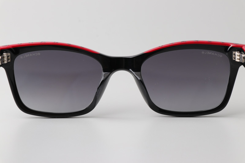 CH5417 Sunglasses Black Red Gradient Gray