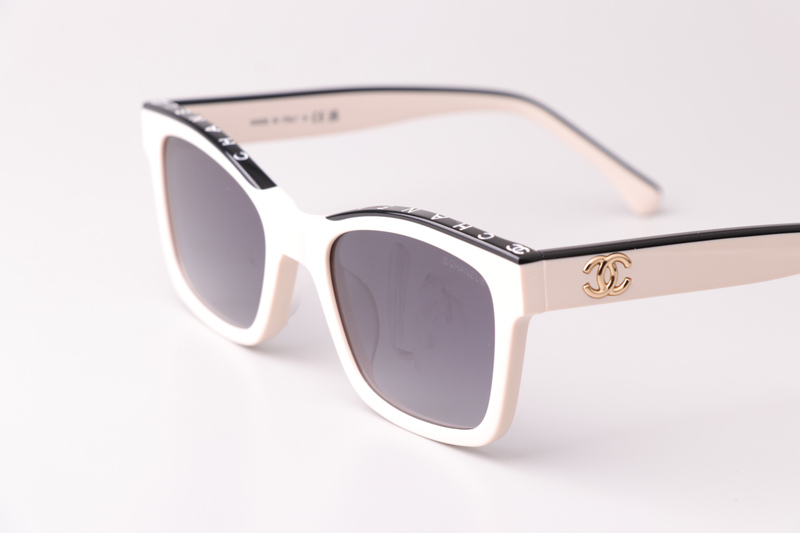 CH5417 Sunglasses White Black Gradient Gray