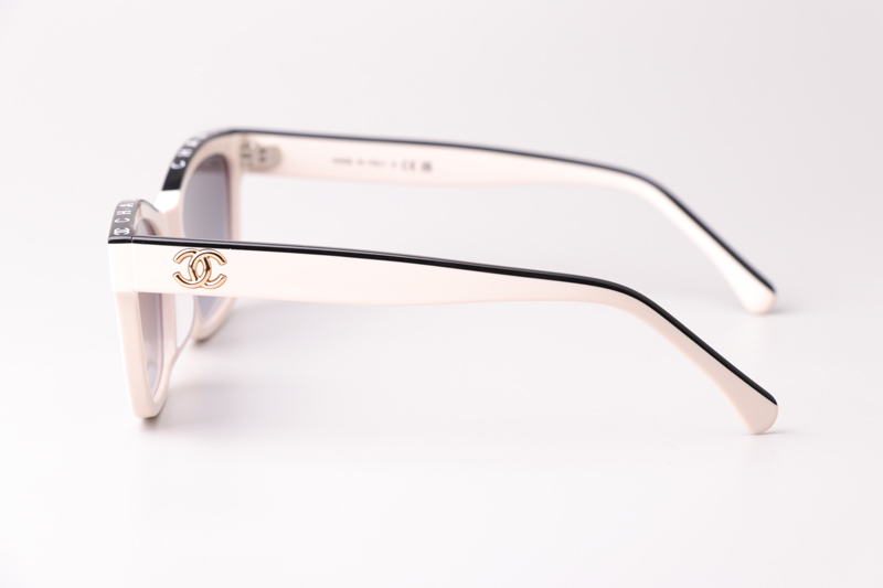 CH5417 Sunglasses White Black Gradient Gray