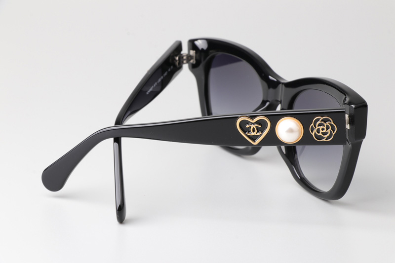 CH5478 Sunglasses Pearl Black Gradient Gray