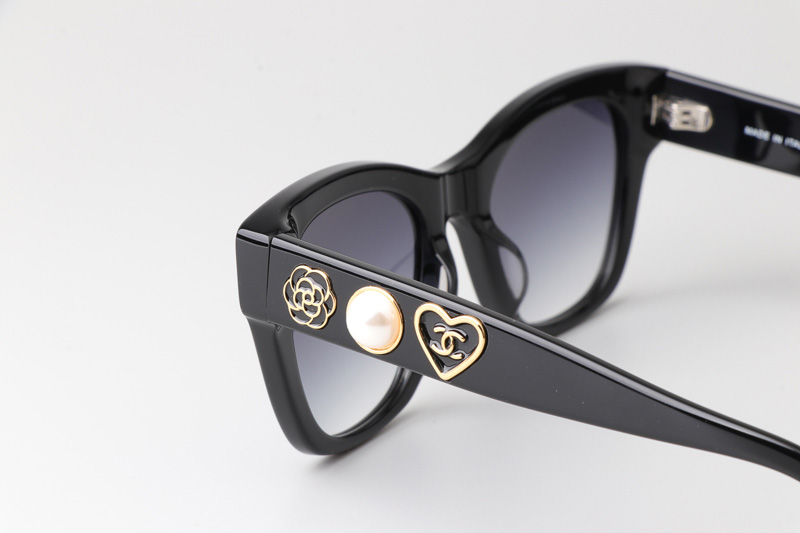 CH5478 Sunglasses Pearl Black Gradient Gray