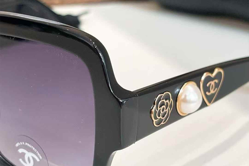 CH5479 Sunglasses Pearl Black Gradient Gray