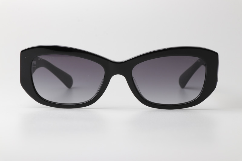 CH5493 Sunglasses Black Gold Gradient Gray