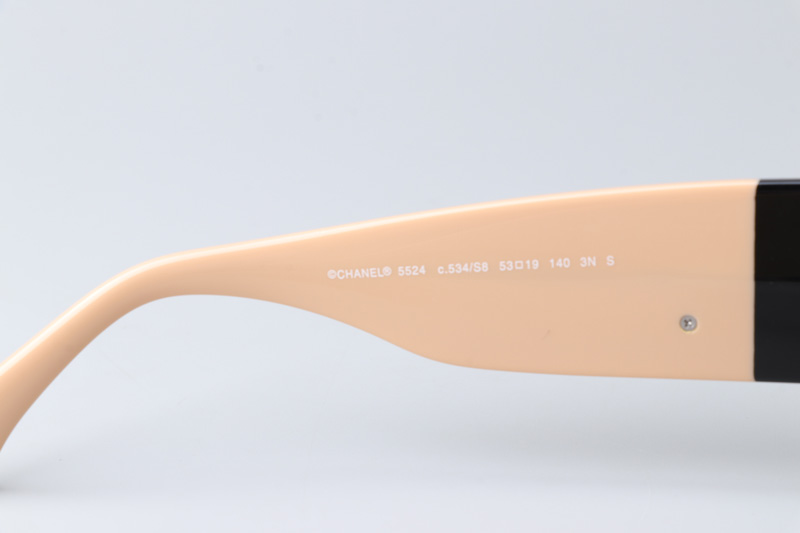 CH5524 Sunglasses Black Cream Gray