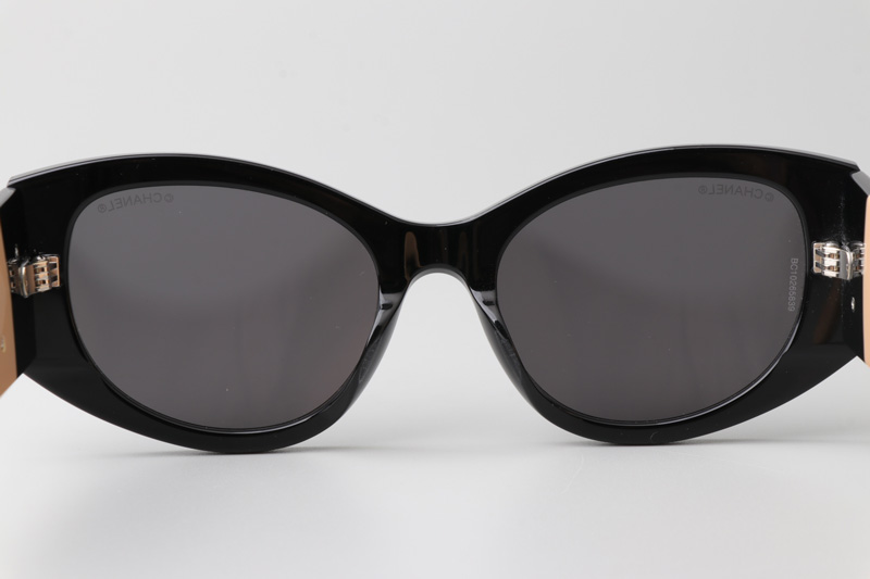 CH5524 Sunglasses Black Cream Gray