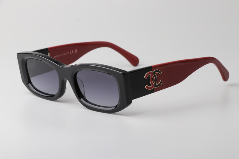 CH5525 Sunglasses Black Red Gray