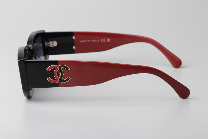 CH5525 Sunglasses Black Red Gray