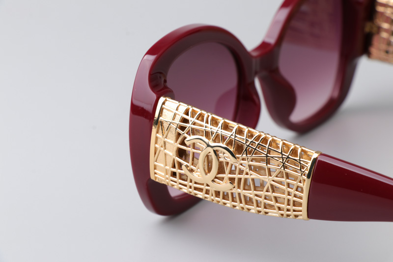 CH5531 Sunglasses Red Gradient Brown