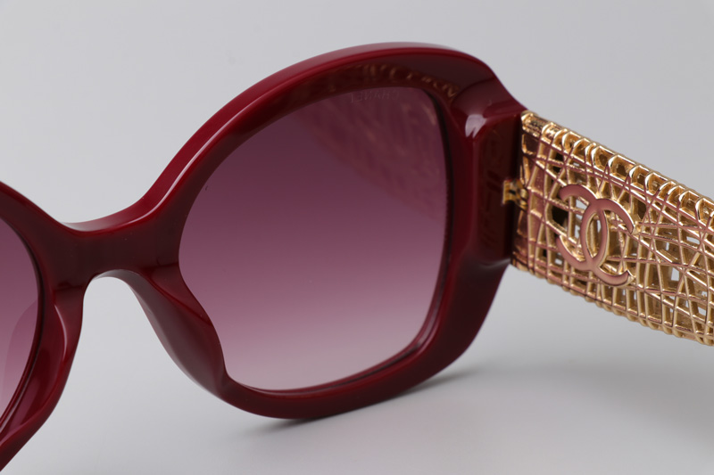 CH5531 Sunglasses Red Gradient Brown
