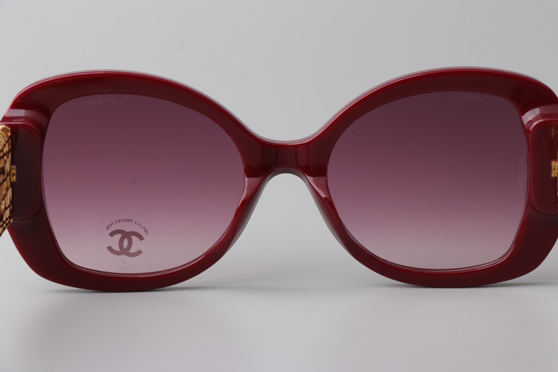 CH5531 Sunglasses Red Gradient Brown