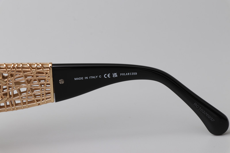 CH5532 Sunglasses Black Gold Gradient Brown