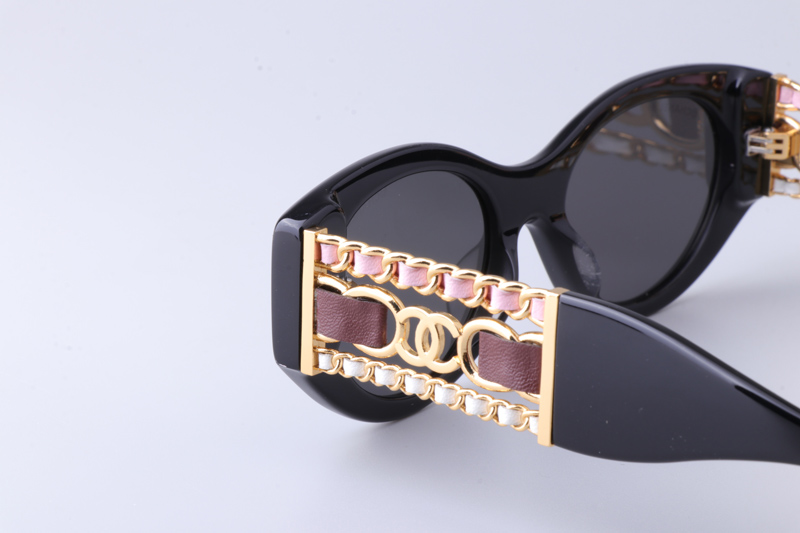 CH5536Q Sunglasses Black Gray