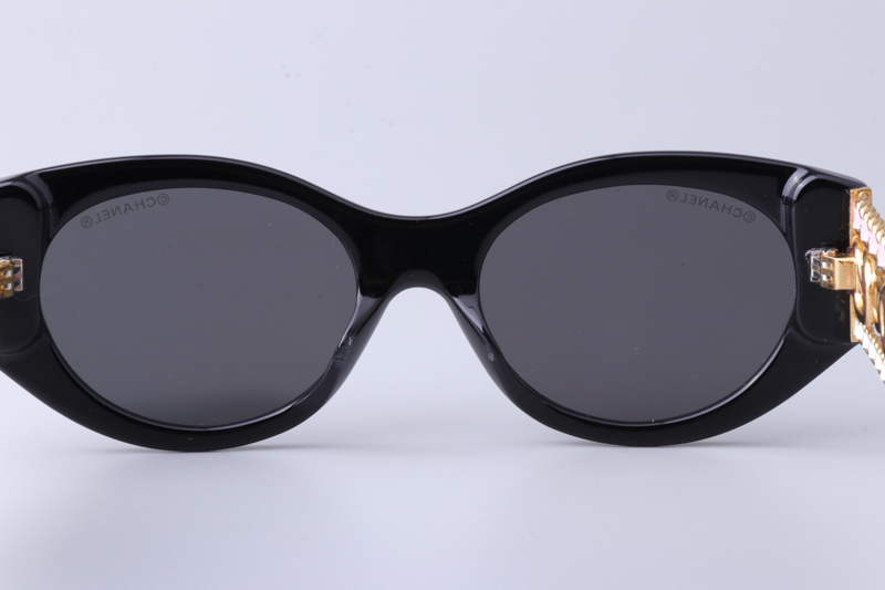 CH5536Q Sunglasses Black Gray