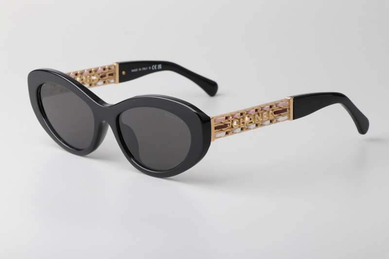 CH5538Q Sunglasses Black Gray