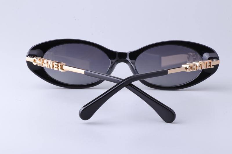 CH5565 Sunglasses Black Gold Gradient Gray