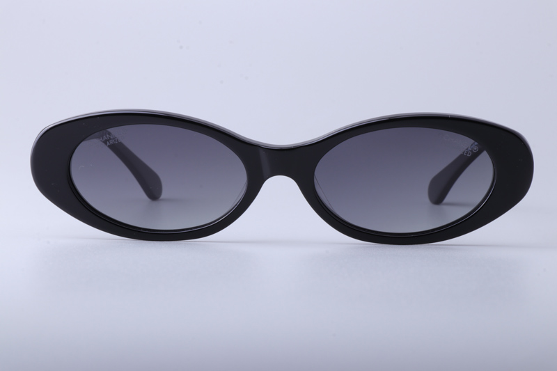 CH5565 Sunglasses Black Gold Gradient Gray