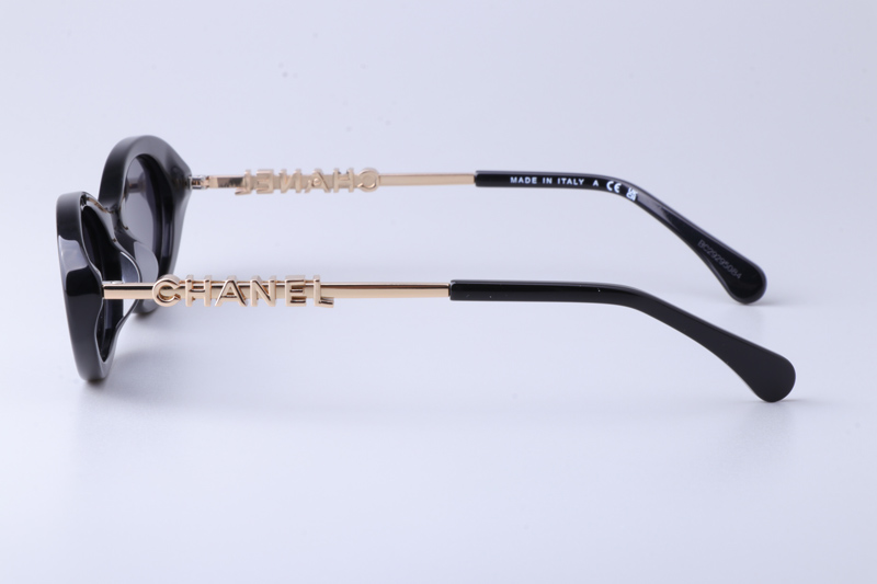 CH5565 Sunglasses Black Gold Gradient Gray