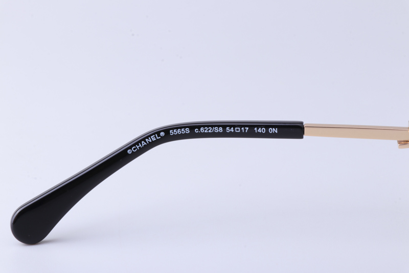 CH5565 Sunglasses Black Gold Gradient Gray