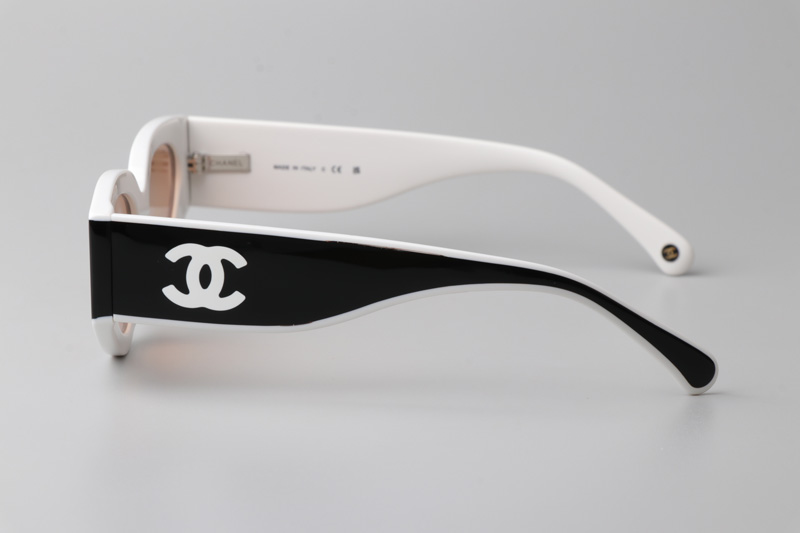 CH6056 Sunglasses Black White Brown