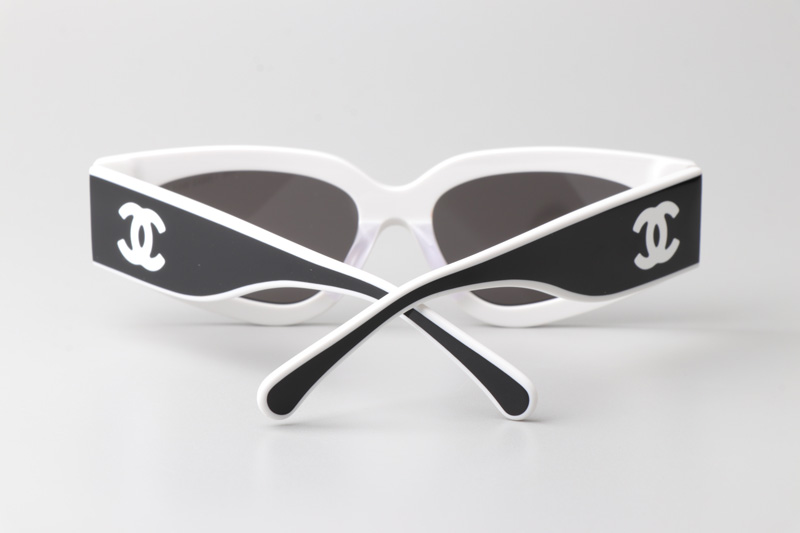 CH6056 Sunglasses Black White Gray