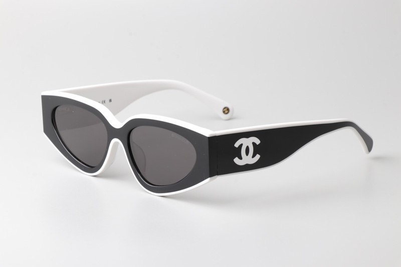 CH6056 Sunglasses Black White Gray