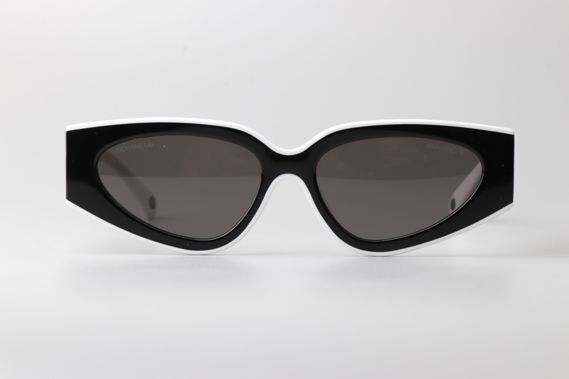 CH6056 Sunglasses Black White Gray