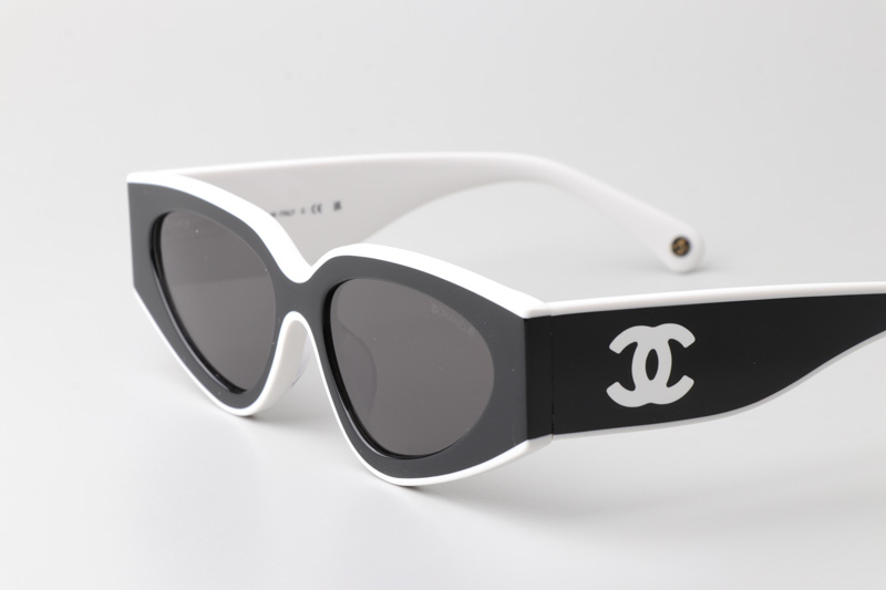 CH6056 Sunglasses Black White Gray