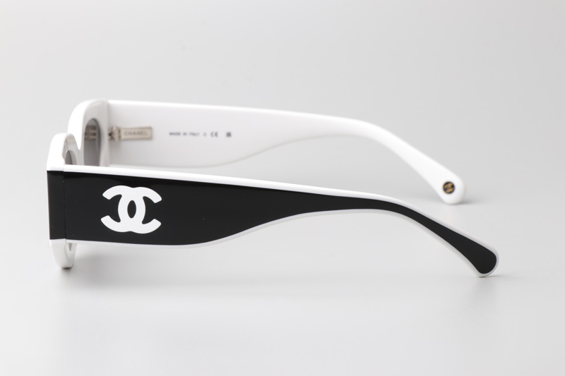 CH6056 Sunglasses Black White Gray